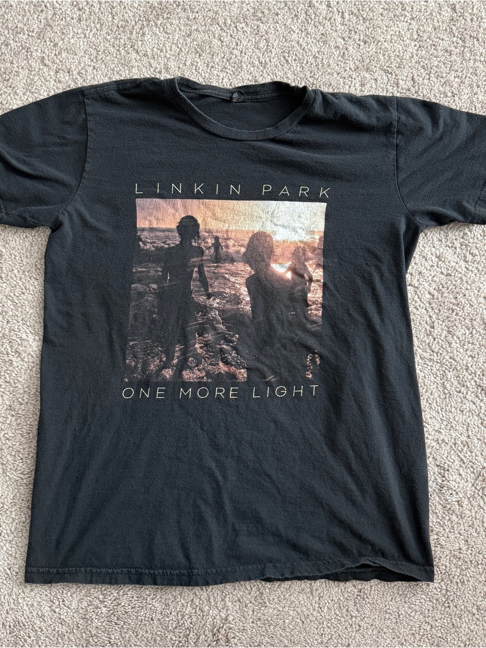 Linkin Park One More Light T Shirt Small Black Band Tee 19x25